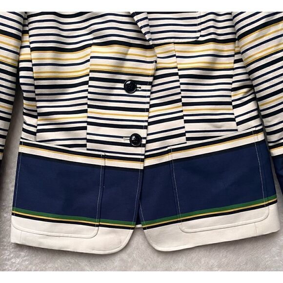 Tommy Hilfiger Preppy Americana Double Breasted Long Sleeve Striped Blazer - Picture 5 of 16